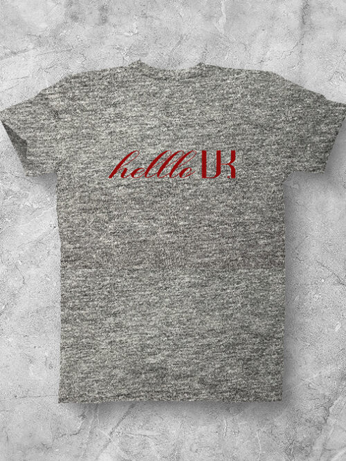 Helllo UK Heather Grey Unisex Tee