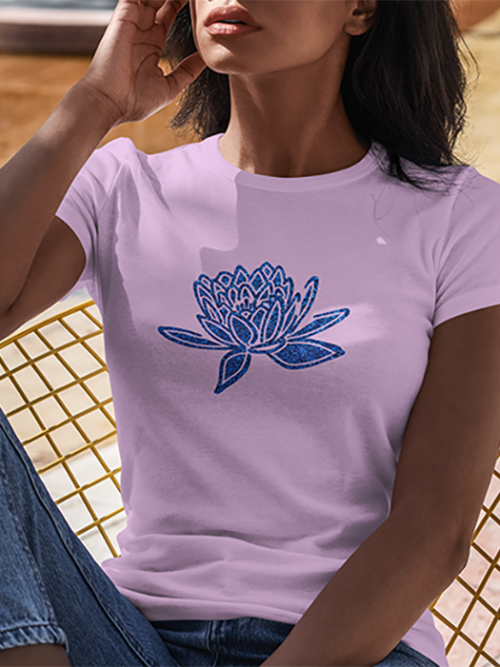 NORTHLIFE Brahmakamal Royal Blue Women Tee