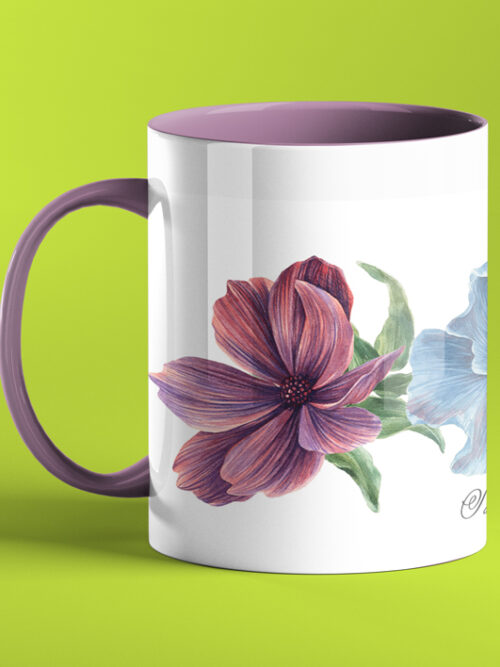 Pink and White Coffee Mug 11oz