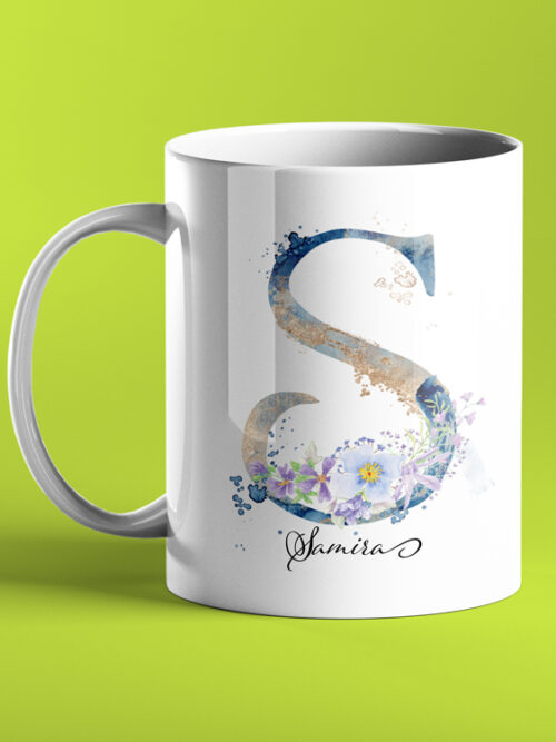 White Named BG Coffee Mug 11oz
